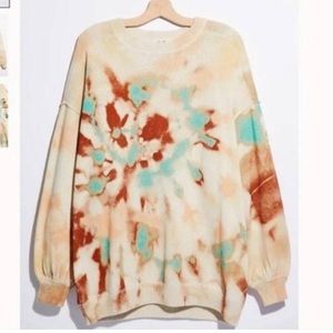 Free People Cosmos We The Free Tie Oversized Pullover Sweater Size Large